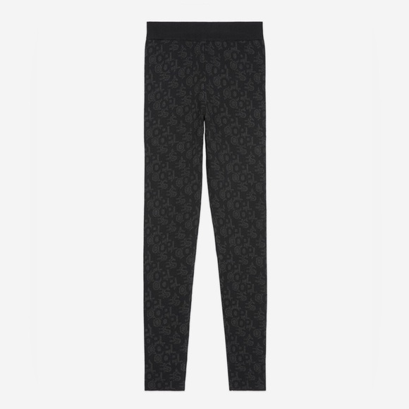 THE KOOPLES LOGO BLACK LEGGINGS Size XS - Picture 1 of 10